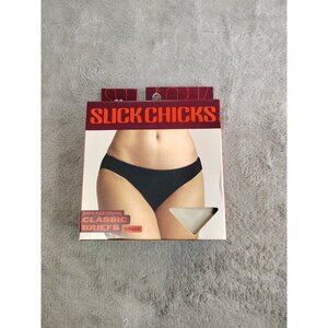 Slick Chicks Classic Briefs 2-Pack Side-Fastening Underwear, Size M
